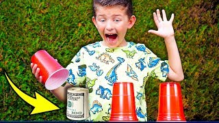 Priceless Moment Kid Guesses Cup To Win Money [upl. by Nojed]