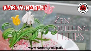 Zen Quilling Tulips  Karen Marie Klip amp Papir [upl. by Doggett]