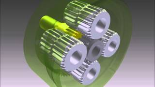 High reduction Planetary Gearbox Animation [upl. by Tony]