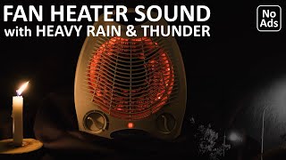 😴 Heater Fan Sound with Rain and Thunder 🌧️ to Sleep Soundly and Deep Relaxation [upl. by Aicirt]