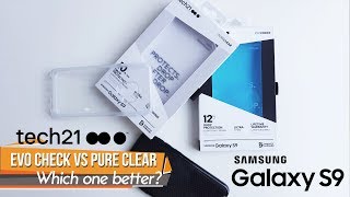 Tech21 Evo Check vs Tech21 Evo Clear Review amp Comparison For Samsung Galaxy S9 [upl. by Haldis]