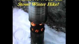 Wood Gas Stove Winter hike with the Vortex 54 [upl. by Castorina16]