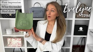 HERMÈS EVELYNE review what fits mod shots first impression  Lesley Adina [upl. by Yrrab337]