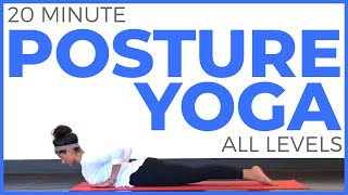 20 minute Yoga for Posture All Levels  Sarah Beth Yoga [upl. by Annahsat]