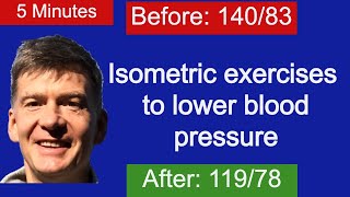 Isometric exercises to lower blood pressure 5Min highbloodpressure isometricexercise breathnow [upl. by Hsu]