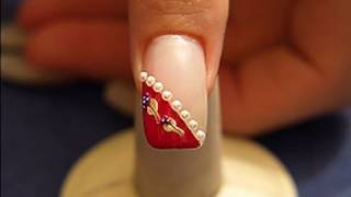 French motive with half pearls and nail art bouillons [upl. by Adnil18]