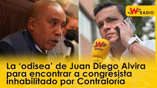 La ‘odisea’ de Juan Diego Alvira para encontrar a congresista inhabilitado por Contraloría [upl. by Suirtemed]