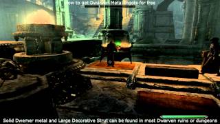 Skyrim How to get Dwarven metal ingots for free [upl. by Wolfson429]