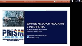 Summer Research Programs and Internships  PRISM Junior Scholars 11112020 [upl. by Aiotal]