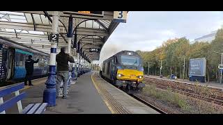 68 004 powering out of Kilmarnock [upl. by Etep]