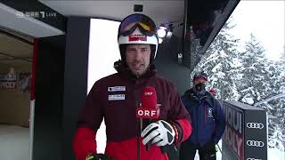 Ski Alpin Kitzbühel Abfahrt 2022 Kamerafahrt Joachim Puchner ORF [upl. by Arnaud]