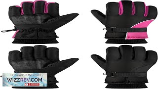 ONESING 2 Pairs Snow Gloves for Men Women Ski Gloves Thermal Waterproof Review [upl. by Yenruoj]