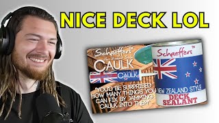 American Reacts to New Zealand Deck Ads 😂🤣all 3 [upl. by Cornell]