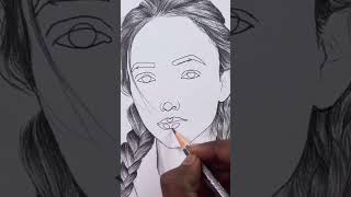 realistic art detailed drawing portrait shortsindia viralshort viral [upl. by Sirdna]