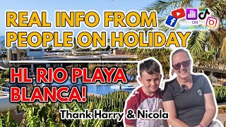 A real look at the HL Rio Playa Blanca Lanzarote  With real holiday guests Nicola amp Harry [upl. by Leuamme]