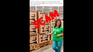 Walmart Shoprider Mobility Scooter Giveaway Scam explained [upl. by Joacima328]