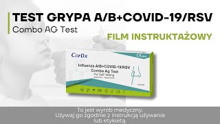 CorDx Test grypa AB  Covid19RSV Combo Ag Test  FILM INSTRUKTAŻOWY [upl. by Daune]