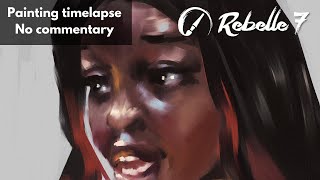 Portrait speedpaint on Rebelle 7 1  No commentary [upl. by Abbe807]