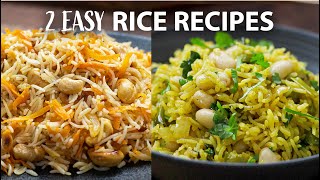 2 Easy Vegetable Rice Recipes  Healthy Vegan and Vegetarian Meals  Rice Recipes [upl. by Reeve]