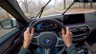 2021 BMW 540i xDrive M Sport  POV Test Drive by Tedward Binaural Audio [upl. by Gladstone]