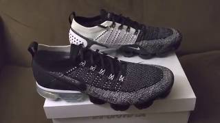 Vapormax Flyknit 2 BlackBlack White Unboxing [upl. by Thoer]