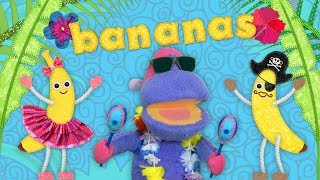 Bananas  SONG VIDEO  Kids Calypso tropical fruit song [upl. by Einnej]