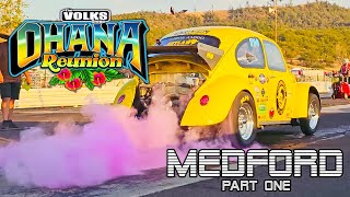 VW Drag Racing at Ohana Reunion 2 Medford Dragstrip Hot VWs Air Cooled Bugs PART ONE [upl. by Merilee]