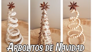 DIY 3 Ideas de ARBOLITOS o PINITOS NAVIDEÑOS  3 ARBOLITOS NAVIDEÑOS Fáciles y Económicos [upl. by Anneehs]