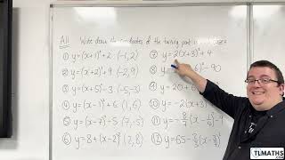 GCSE Maths A11h24 Finding the Turning Point Examples [upl. by Freddi]