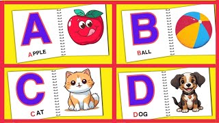 🍉ABCD Alphabet  Learn Alphabet A to Z  ABC Preschool Book Learning A for APPLE [upl. by Noryk]