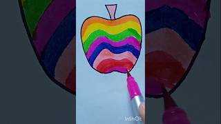 Easy apple drawing youtubeshorts art satisfying drawing painting shortsshortsfeed ytshorts [upl. by Latonia]