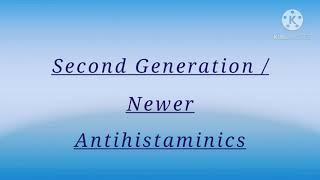 Second generation antihistamines Cetirizine Loratadine Astemizole Mast Cell Stabilizers Cromolyn Na [upl. by Allit]