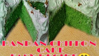 PANDAN CHIFFON CAKE EASY RECIPE SOFT amp PLUFFY PANDAN CAKE Couple J Vlogs [upl. by Malena848]