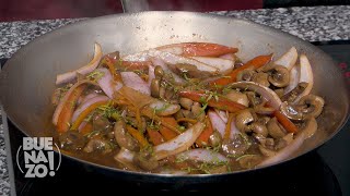 Con esta receta los riñoncitos te quedarán buenazos  Riñón saltado a la criolla  Buenazo [upl. by Harewood]