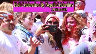 Holi celebration by Nepali CelebritiesJournalistsTechnicians and all 2073 Gopal Dhakal [upl. by Herc]