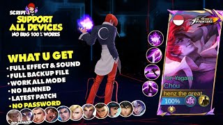 NEW Script Skin Chou KOF Iori Yagami No Password  Full Effect amp Sound With Logo  Latest Patch [upl. by Olsen]