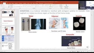 Biomaterials Types by Prof Seeram [upl. by Janette988]