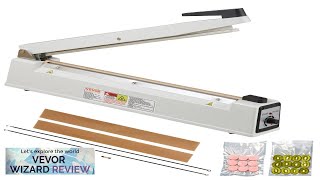 VEVOR Impulse Sealer 16 inch Manual Heat Sealing Machine with Adjustable Heating Review [upl. by Niras]