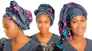 Tuto Foulard nigerian vs Moussor sénégalaise wax  Ankara turban tutorial [upl. by Eiwoh604]