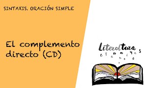 🟠 COMPLEMENTO DIRECTO CD sintaxis oración simple [upl. by Silloc]