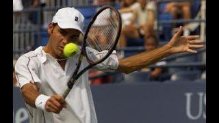 2017 US Open Roger Federers First Televised US Open Match In 2000 [upl. by Drobman271]