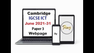 IGCSE ICT 0417 June 2021 P31 Webpage [upl. by Evilc]