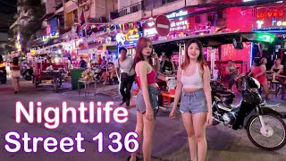 Cambodia Nightlife 2024  Phnom Penh Street 136 amp More  4K Walk [upl. by Blanc]