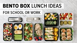 BENTO BOX LUNCH IDEAS  for work or back to school  healthy meal prep recipes [upl. by Aduhey344]