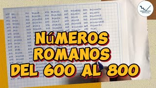 Números romanos del 600 al 800 [upl. by Ahsiemac364]