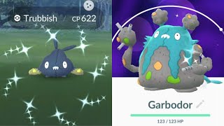 Catching ✨SHINY✨Trubbish Shiny Garbodor Evolution In Pokémon Go Sustainability WeeK [upl. by Aihsena]