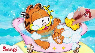 Garfield Cat Bath Song  Good Habits for Kids  Seegi Nursery Rhymes and Kids Song [upl. by Naitsirt837]