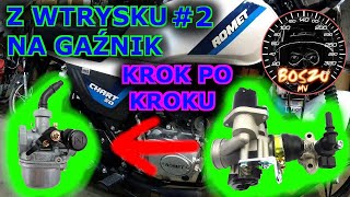 Przeróbka Wtrysku Euro 5 na Gaźnik 72cc krok po kroku Romet Chart 50 [upl. by Aiken]