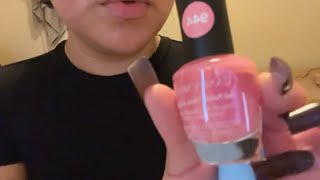 ASMR Doing Your Nails Pt2 applying gel polish cuticle oil massage [upl. by Legyn]