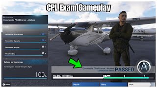 MSFS 2024  Commercial Pilot License CPL Exam Gameplay Career Mode [upl. by Elladine153]